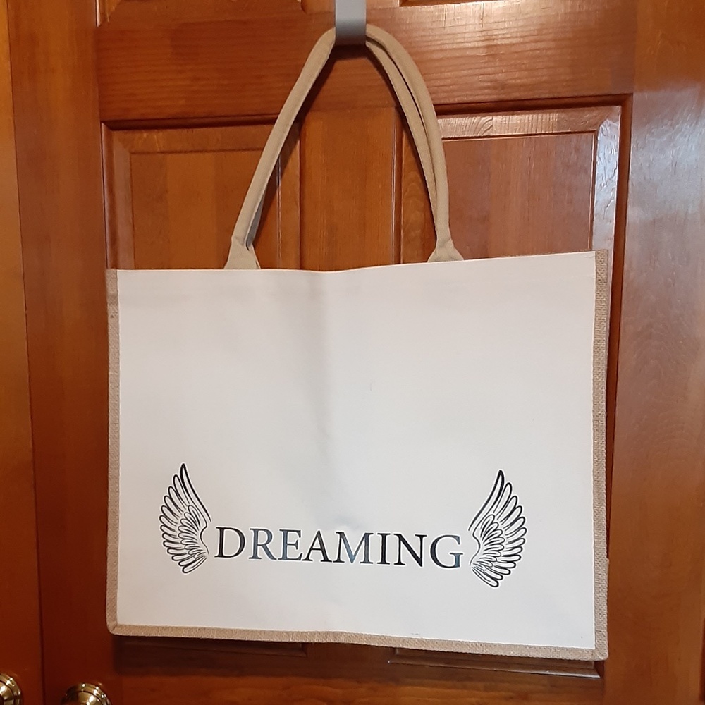 Dreaming Linen & Cotton Beach Tote Bag
